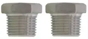 (2 Pack) 1/8" NPT 304 Stainless Steel Hex Head Plug