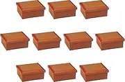 Set of 10 (A) Genji Bowl, Shunkei Sensuji (Inner Vermilion), 6.8 (6.8 x 5.7 x 5.7 x 1.7 inches (17.3 x 14.3 x 8 (4.4 cm) | Heavy ABS Resin Setomonohonpo