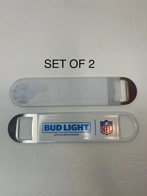 Speed Bottle Opener Bud Light Rubber Coated Set of Two ( 2 )