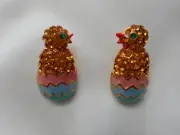 SPECIALLY PRICED!! Crystal Chick in Easter Egg Earrings