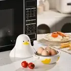 Cute Duckling Microwave Egg Steamer Plastic Steamer Box Breakfast