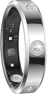 CNBRO Smart Ring Ultra Narrow Heart Rate Monitor Comfortable Sleep Ring Health Fitness Tracker Pedometer Step Counter Calories Waterproof Ladies Smart Rings for Women Men Anillo Inteligente