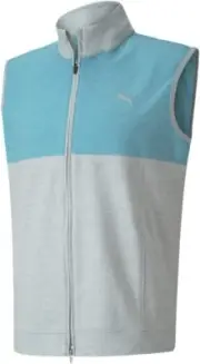 PUMA 597127 Golf Cloudspun Warm Up Vest High Rise Milky Blue ( M )