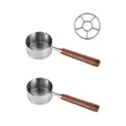 Small Soup Pot with 2 Pour Universal Small Cookware Mini Saucepan for Oil