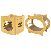 Durable Cat Scratcher Lounge Corrugated Scratching Wood Board