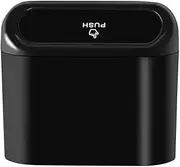 Car Bin Hanging Vehicle Garbage Dust Case Storage Box Black Square Pressing Type Trash Can
