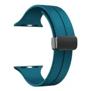 For Apple Watch Series SE 40mm Turquoise Silicone Magnetic Link Band Strap