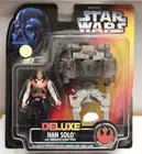 Hasbro Star Wars Power of the Force Deluxe HAN SOLO w/Smuggler Flight Pack 1996