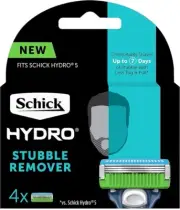 Schick Hydro Stubble Remover Razor Cartridges, 4 ct (Fits Hydro5)