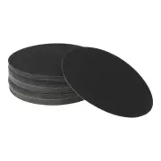Sandpaper Round 180x180mm 220 Grit 50 Pcs Black Hook & Loop Sanding Sheets