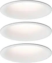Paulmann 93415 LED luminaire Cymbal incl. 3x6.8 watt IP44 dimmable Spotlight spot Plastic recessed lamp 2700 K, 20.4 W, Matt White