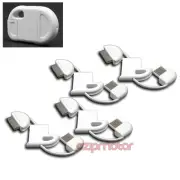 4 30-PIN USB SYNC CHARGER FOLDABLE KEYCHAIN CABLE WHITE IPHONE IPOD CLASSIC IPAD