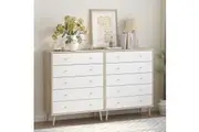 10 Drawer Chest of Drawers Tallboy Dressers | Scandinavian Style Chest for Elegant Storage