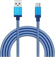 USB Type C Cable, USB C Cable Fishing Net Braided USB A to USB C Cable Charger (USB 2.0) for Samsung Galaxy S9 S8 Note 8,Apple New Macbook, Nexus 6P 5X,Google Pixel,LG G5 G6 (6FT (2 M), Blue)