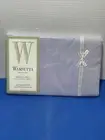 NEW Wamsutta Supercale Plus Twin Flat Sheet White Lilac Oxford Stripe Rare