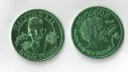 KREWE OF BACCHUS 2020 MINI GREEN KING "ROBIN THICKE" DOUBLOON