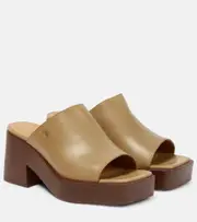 [Tod's] Tod's Leather mules AU 11 beige