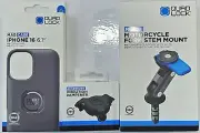 QUAD LOCK KIT APPLE iPHONE 16 MAG Case, Dampener, Fork Stem Mount *EXPRESS*