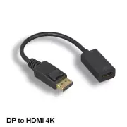 Displayport 1.2 Male to HDMI 1.4 Female Passive Adapter w/Latch 4K TV Display