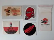 5 X Essendon Original Stickers/Decals. Extremely Rare. Hard To Find.