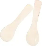 KICHOUSE Set of 2 Pearl Shell Spoons Mini Stirring Spoons for Iced Tea Soup and Desserts Kitchen Tool