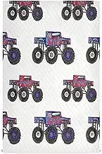 GAIREG Cute Cartoon Trucks White Dish Rags and Towels Set, 28x18 Bulk Tea Towels for Bread