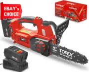 20V Cordless Brushless Chainsaw Handheld Pruning Saw 4.0AH Battery Fast Charger
