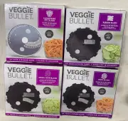 4 NEW VEGGIE MAGIC BULLET ANGEL HAIR UDON NOODLE SHOESTRING RIBBON PASTA BLADES