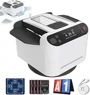 Automatic Card Dealing Machine, 2 in 1 Card Dealer and Shuffler with 360 ° Rotating Deal, Deal Clockwise/Counterclockwise, 5200Mah Rechargeable Battery, Poker Machine for 2-8 Players Game White