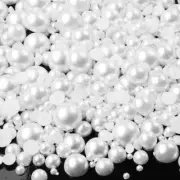 800 Pcs White Color Flatback Round Half Faux Pearls Beads DIY Crafts Nail Art