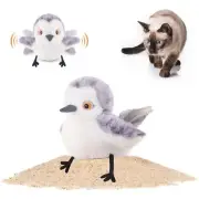 Flapping Bird Cat Toy Chirping, Rechargeable, Touch Activated Fun