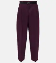 [Jil Sander] Jil Sander High-rise wool straight pants AU 18 red