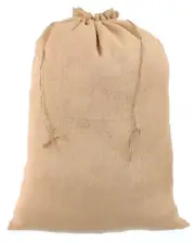 2 Pk - 18" x 24" Natural Burlap Bags with Jute Drawstring - Large Gunny Sack Bag