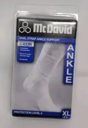McDavid 433 Ankle Support Mesh With Straps White In Size XL BRAND NEW