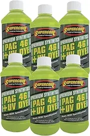 TSI Supercool P46-8D-6CP 46 PAG Viscosity Oil Plus U/V Dye, 8 oz, 6 Pack