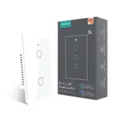 WiFi Smart Wall Light Switch,Glass Panel, Multi-Control(3 Way), 2.4GHz Wi-Fi ...