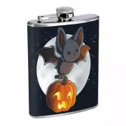 Halloween Bat Em1 Flask 8oz Stainless Steel Hip Drinking Whiskey