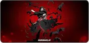 Darkbuck Large Extended Anime Mouse Pad Laptop Desktop PC Gaming Long Mousepads Rubber Base with- Anti Skid (595MM x 290MM x 3MM) Itachi Uchiha Mousepad