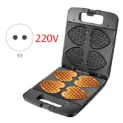 Heart Waffle Maker Non-Stick Coating 4 Belgian Heart Shaped Waffle M1T8
