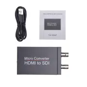 Micro HDMI to SDI Converter , 2*BNC (HD-SDI/3G-SDI) Output USB Power Supply Cord