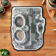 Photographer Gift, Rolleiflex Pixel Art Mini Rug