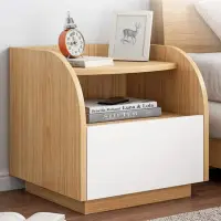 在飛比找momo購物網優惠-【E家工廠】床頭櫃 單抽床頭櫃 簡易床邊櫃 收納櫃 床邊桌 