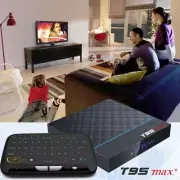T95 MAX+ Plus 8K HDR 32GB 4GB DDR3 Android 9.0 Bluetooth Dual WiFi TV Media Box