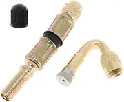 X AUTOHAUX 1set 45 Degree Copper Tire Valve Extension with Flexible Plastic 75mm Tire Valve Stem Extension for Car Motorcycle RV Truck Bike