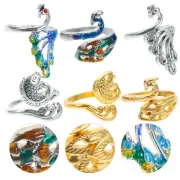 6pcs Exquisite Knitting Crochet Ring Adjustable Ring Yarn Guide
