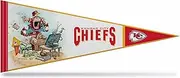 Rico Industries NFL Football Kansas City Chiefs "The Fan" by Gary Patterson 12" x 30" Felt Wall Décor Pennant - Great for Home/Bed Room/Man Cave Décor