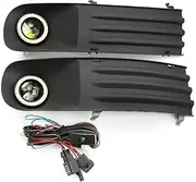 SILILAN Car Fog Lights Lamps Angel Eye Grilles +Harness Fit for Transporter T5 T28 T30 2003-2009