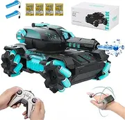 Tank Fight Dual Mode, Tank Fight, G Control Tank, Tank Fight 2.4 GHZ RC Tank Car, RC Tank T s, Gesture Induction Remote Control, 4 360° Rotating Tank Can Launch Water(Blue) Blue One Size