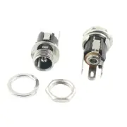 10Pcs DC Power Jack Female 3 Pin Panel Mount Socket Connector DC025M 5.5x2.5mm