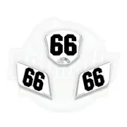 RACE NUMBER BOARDS - TO FIT BMW S1000RR Gen 4 2019> Wrap Graphics. RatMally.